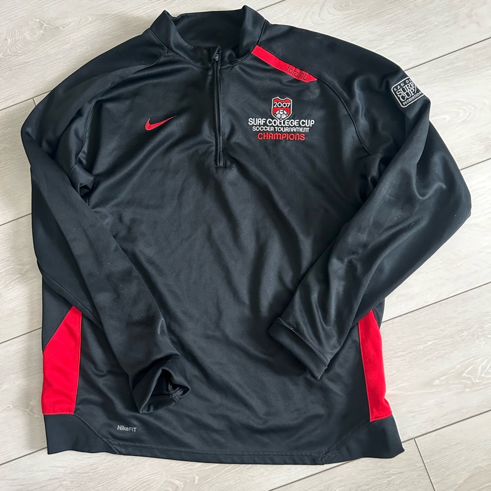 Nike Black and Red Lightweight Jacket